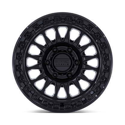KMC KM552 MATTE BLACK W/ GLOSS BLACK LIP IMS Wheel