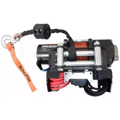 Kawasaki Mule Pro FX / FXT Quick Mount Winch 4500 lb Synthetic Rope