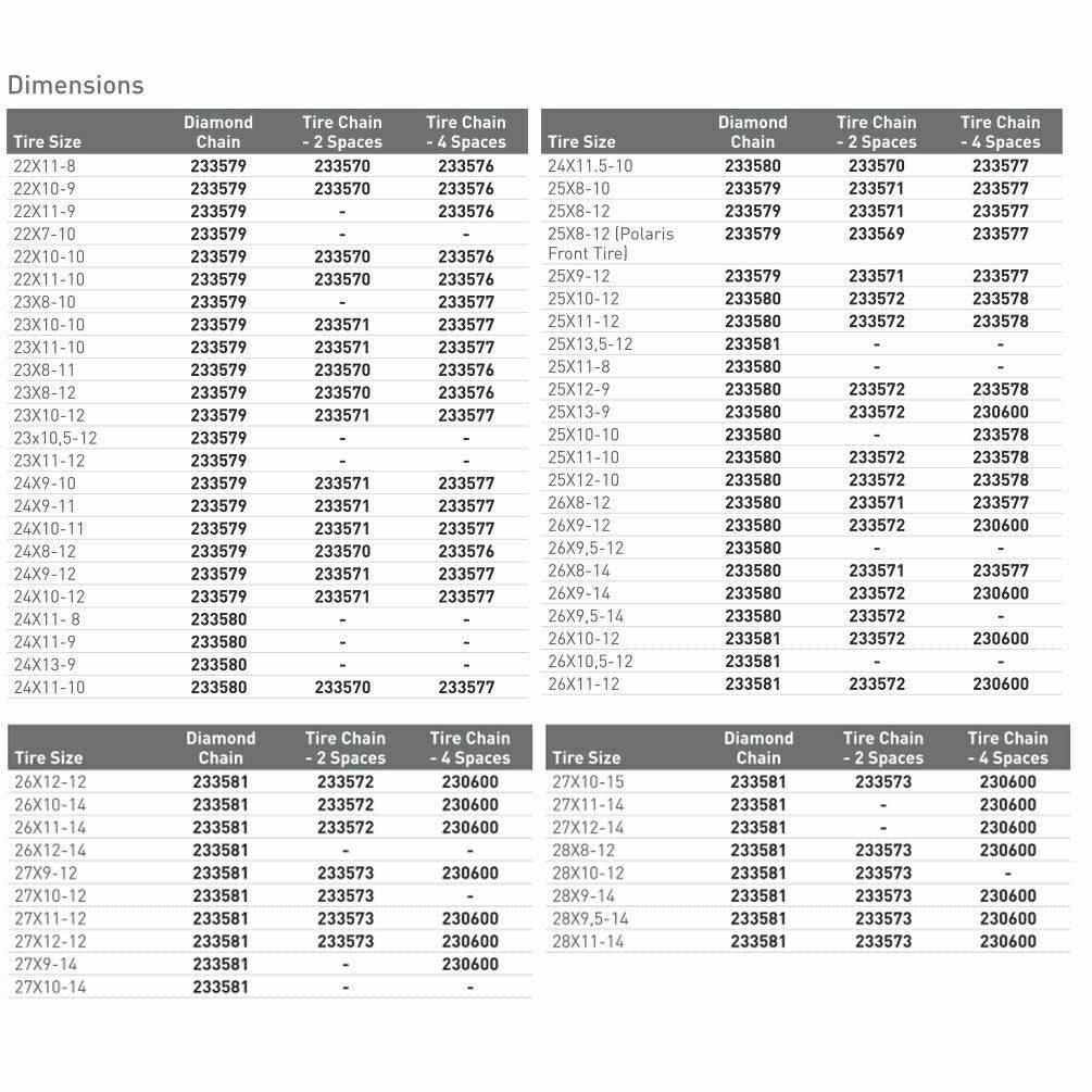 2 Space Tire Chain 51x14