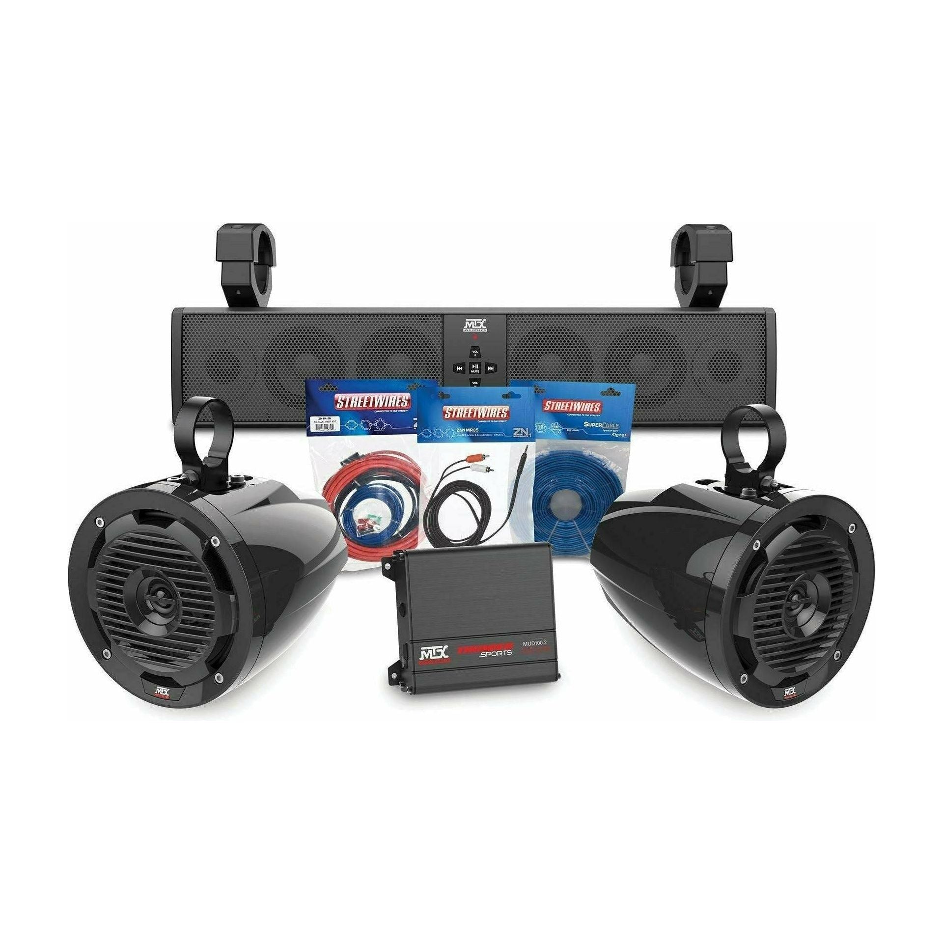 Honda Pioneer Bluetooth Sound Bar with 2 Amplified Cage Mount Speakers