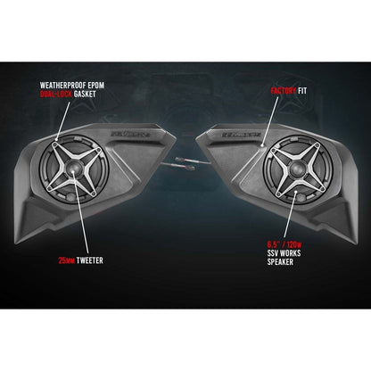 Polaris RZR Pro / Turbo R Rear Door 6.5" Speaker Pods