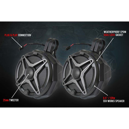 Polaris RZR Ride Command A-Spec 5 Speaker Plug-&-Play System