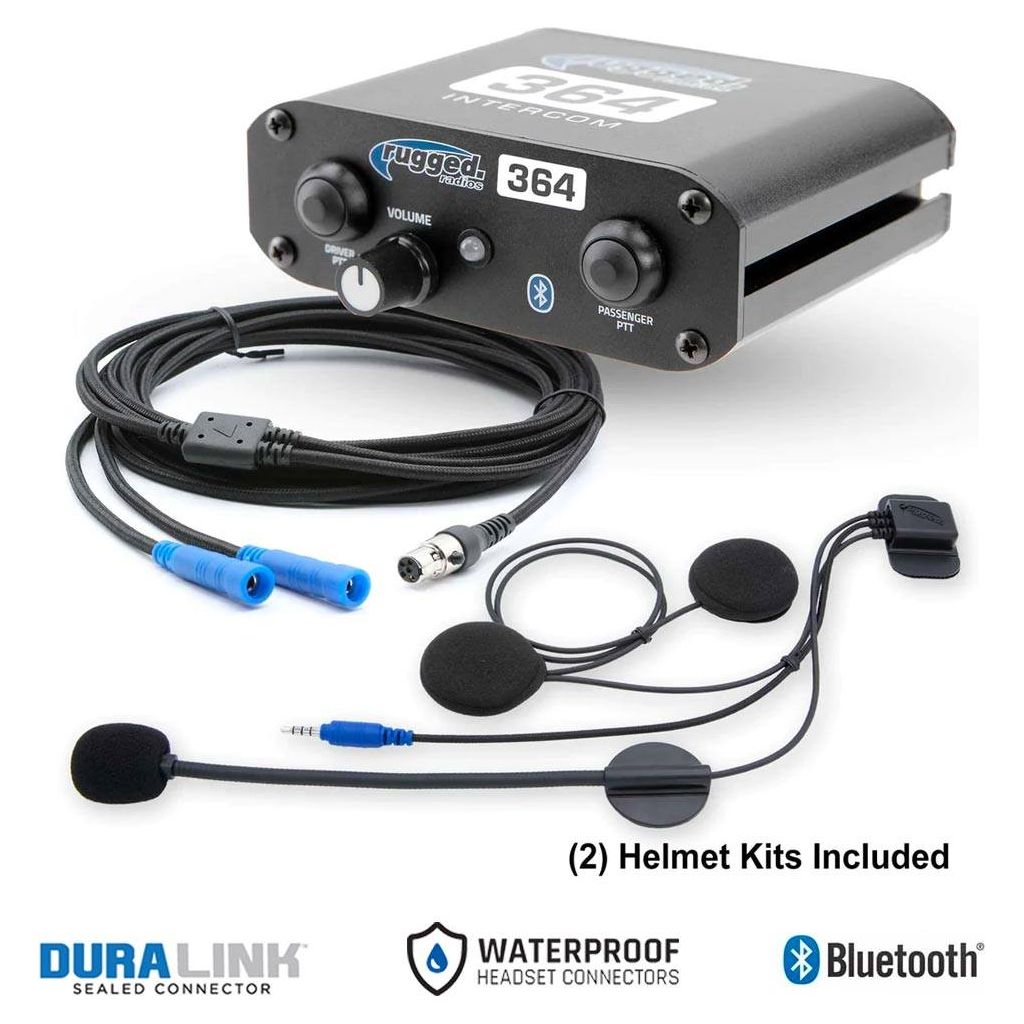 2 Person Super Sport 364 Communication Intercom System with Helmet Kits
