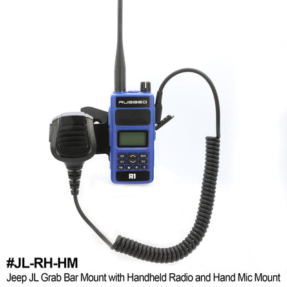 Handheld Radio Grab Bar Mount for Jeep Wrangler JK JKU JL and Gladiator JT - JK