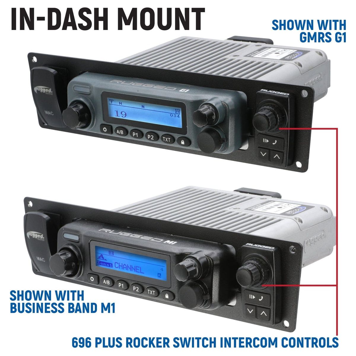 Yamaha RMAX Complete Communication Kit with Rocker Switch Bluetooth Intercom and 2-Way Radio