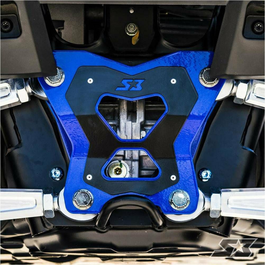 Polaris RZR Turbo S Double Shear Radius Plate BLUE (GARAGE SALE)