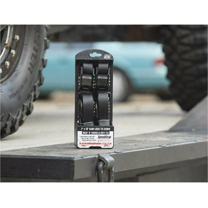 1"x10' Cam-Lock Tie Down with Snap S Hooks and Soft-Tie (2 Pack) (GARAGE SALE)