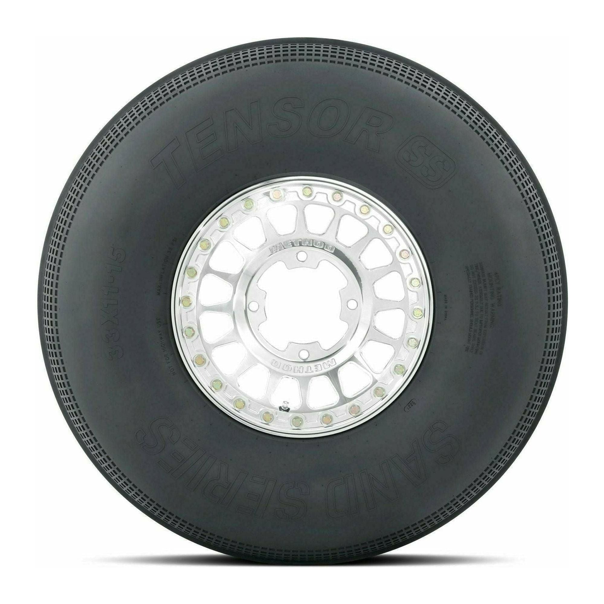Can Am Maverick R SB-8 Beadlock Wheel (Matte Brushed Grey) / Sand Series Tire Package