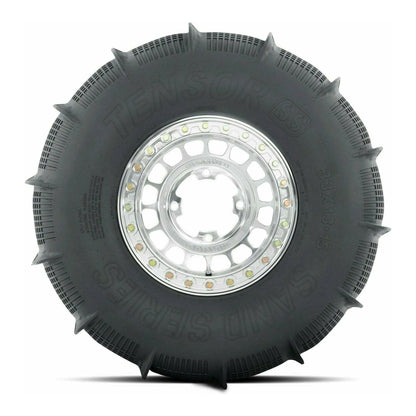 Can Am Maverick R SB-8 Beadlock Wheel (Matte Brushed Grey) / Sand Series Tire Package