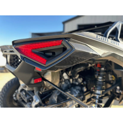 Can Am Maverick R Carbon Fiber Tail Light Trim Set