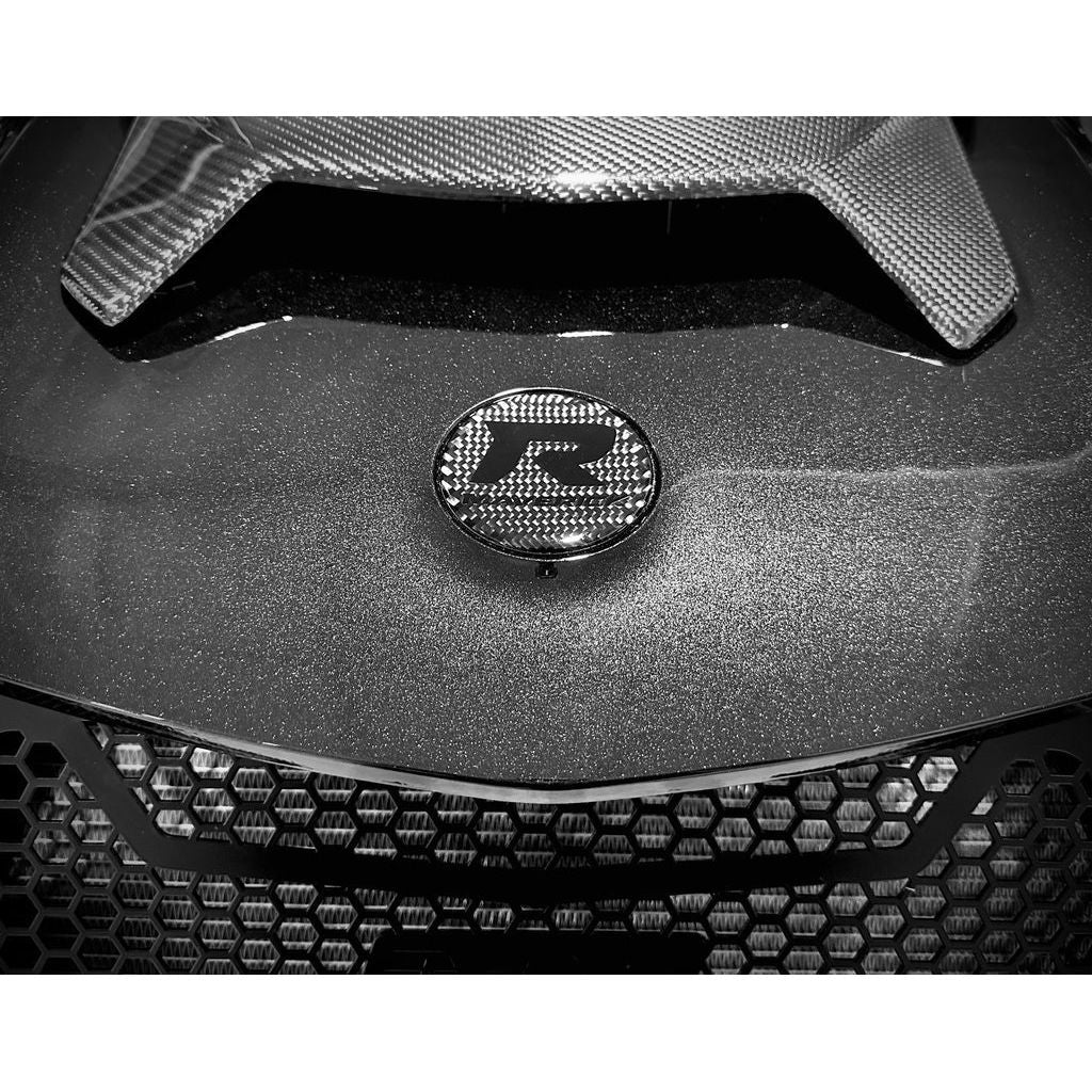 Can Am Maverick R Carbon Fiber Hood Badge