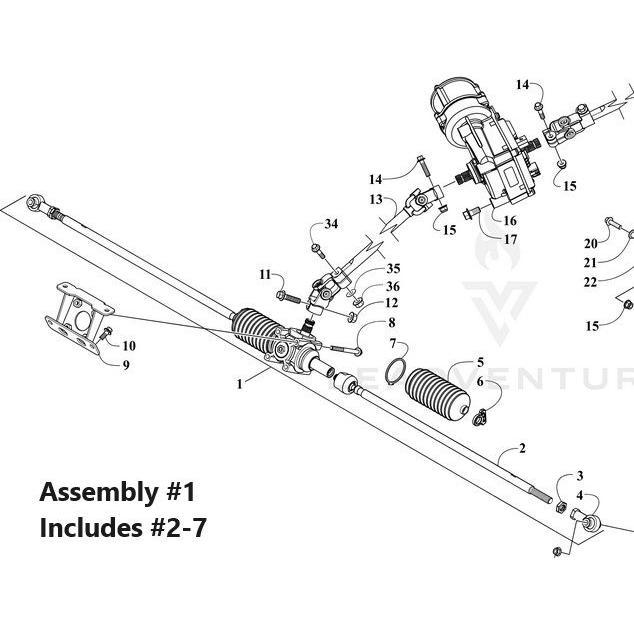 Arctic Cat Wildcat XX Heavy Duty Steering Box with Tie Rods