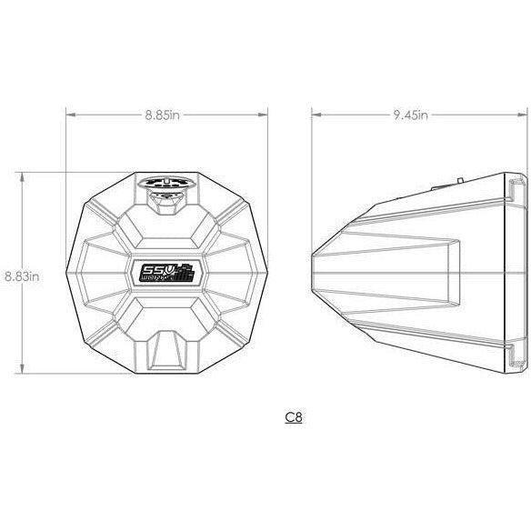 Universal 8" Cage Mounted Speaker Pods